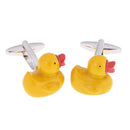 1 Pair Fashion Lovely Yellow Ducky Cufflinks Mens Shirt Jewelry Ornaments