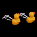 1 Pair Fashion Lovely Yellow Ducky Cufflinks Mens Shirt Jewelry Ornaments