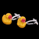 1 Pair Fashion Lovely Yellow Ducky Cufflinks Mens Shirt Jewelry Ornaments