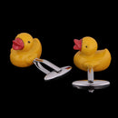 1 Pair Fashion Lovely Yellow Ducky Cufflinks Mens Shirt Jewelry Ornaments