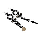 1 Pair Oversized Long Dangle Drop Exaggerated Hip-hop Acrylic Hook Earrings