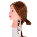 1 Pair Acrylic AEMN Letter Jewelry Dangle Earrings Women Punk Club Ear Drop Fashion Ear Hook 14cm Long