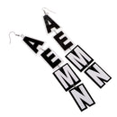 1 Pair Acrylic AEMN Letter Jewelry Dangle Earrings Women Punk Club Ear Drop Fashion Ear Hook 14cm Long