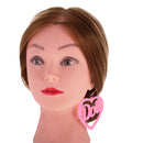 Pink Heart Doll Dangle Earrings Acrylic Studs Women Hip Hop Party Jewelry