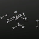 10 Pieces 18G Clear Acrylic Chin Labret Lip Monroe Bar Studs Ring Piercing