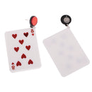 1 Pair Red Hearts Eight Poker Earrings Dangle Playing Cards Stud Earrings Acrylic Punk Rock Ear Drop 5.5x4cm