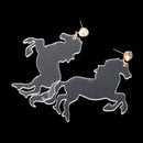 Fashion Acrylic Crystal Clear Horse Dangle Earrings Female Hip Hop Jewelry