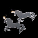 Fashion Acrylic Crystal Clear Horse Dangle Earrings Female Hip Hop Jewelry