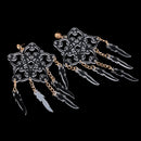 Transparent Drop Long Elegant Design Acrylic Jewelry Star Pattern Earrings