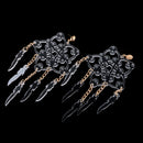 Transparent Drop Long Elegant Design Acrylic Jewelry Star Pattern Earrings