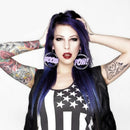 Fashion Oversized Punk BOOM POW Earrings Hip-hop Club Round Dangle Earrings
