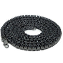 Men's 1 Row Iced Out Black 30'' Pharaoh Crystal Rhinestone Hip Hop Bling Rock Chain Necklace