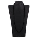 Men's 1 Row Iced Out Black 30'' Pharaoh Crystal Rhinestone Hip Hop Bling Rock Chain Necklace