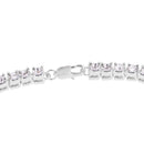 Men's 1 Row Iced Silver Plated White Crystal Imitation Diamond Hip Hop Bling Chain Necklace 30