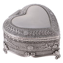 Heart Shape Jewelry Box Flower Sculpture Trinkets Chest Jewelry Organizer