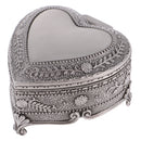 Heart Shape Jewelry Box Flower Sculpture Trinkets Chest Jewelry Organizer