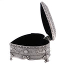 Heart Shape Jewelry Box Flower Sculpture Trinkets Chest Jewelry Organizer