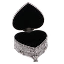 Heart Shape Jewelry Box Flower Sculpture Trinkets Chest Jewelry Organizer