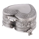 Heart Shape Jewelry Box Flower Sculpture Trinkets Chest Jewelry Organizer