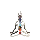 Novelty 7 Gemstone Buddha Yoga Meditation Reiki Chakra Charm Pendant for DIY Chain Necklace