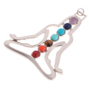 Novelty 7 Gemstone Buddha Yoga Meditation Reiki Chakra Charm Pendant for DIY Chain Necklace