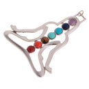 Novelty 7 Gemstone Buddha Yoga Meditation Reiki Chakra Charm Pendant for DIY Chain Necklace