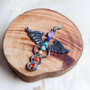 Natural Gemstone Beads Reiki 7 Chakra Healing Yoga Angel Wing Charm Pendant woMen Men's Fashion Jewelry