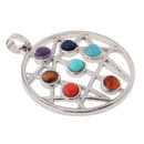 Colorful Gemstone Seven Star Group 7 Stone Chakra Charm DIY Pendant for Necklace Crafts Jewelry