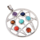 Colorful Gemstone Seven Star Group 7 Stone Chakra Charm DIY Pendant for Necklace Crafts Jewelry
