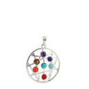Colorful Gemstone Seven Star Group 7 Stone Chakra Charm DIY Pendant for Necklace Crafts Jewelry