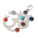 Colorful Gemstone Stone Chakra Charm DIY Pendant for Necklace Jewelry Lucky Charms