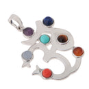 Colorful Gemstone Stone Chakra Charm DIY Pendant for Necklace Jewelry Lucky Charms