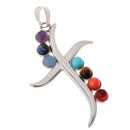 7 Color Cross Shape Spritual Necklace Pendant Semi-natural Gemstone Pendant