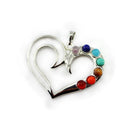 7 Chakras Healing Gemstones Love Heart Meditation Reiki Chakra Charm Pendant