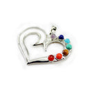 7 Chakras Healing Gemstones Love Heart Meditation Reiki Chakra Charm Pendant