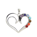 7 Chakras Healing Gemstones Love Heart Meditation Reiki Chakra Charm Pendant