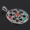 7 Chakras Religion Healing Stone Meditation Reiki Charm DIY Necklace Pendant