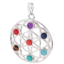 7 Chakras Religion Healing Stone Meditation Reiki Charm DIY Necklace Pendant