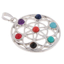 7 Chakras Religion Healing Stone Meditation Reiki Charm DIY Necklace Pendant