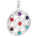 7 Chakras Religion Healing Stone Meditation Reiki Charm DIY Necklace Pendant