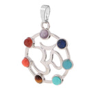 Colorful Hollow Sanskrit Septangle Pendant Charm DIY Reiki Necklace Pendant
