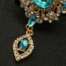 Fashion Bridal Wedding Party Crystal Rhinestone Teardrop Brooch Pin