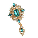 Fashion Bridal Wedding Party Crystal Rhinestone Teardrop Brooch Pin