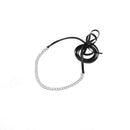 Women Girls Jewelry Gifts Black Leather Chain Choker Necklace Collar Silver