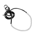 Women Girls Jewelry Gifts Black Leather Chain Choker Necklace Collar Silver