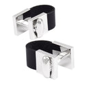 Mens Jewelry Brass Artificial Leather Cuff Links Wedding Shirts Cufflinks