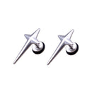 Mens Womens Non-allergic Stainless Steel Cross Design Earrings Ear Studs