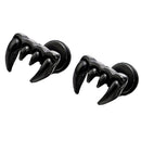 Punk Rock Gothic Mens Stainless Steel Dragon Eagle Claw Stud Earrings Screw