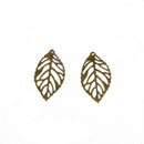 100 Pieces Tree Leaf Filigree Hollow Cut Charm Pendant DIY Jewelry Findings