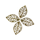 100 Pieces Tree Leaf Filigree Hollow Cut Charm Pendant DIY Jewelry Findings
